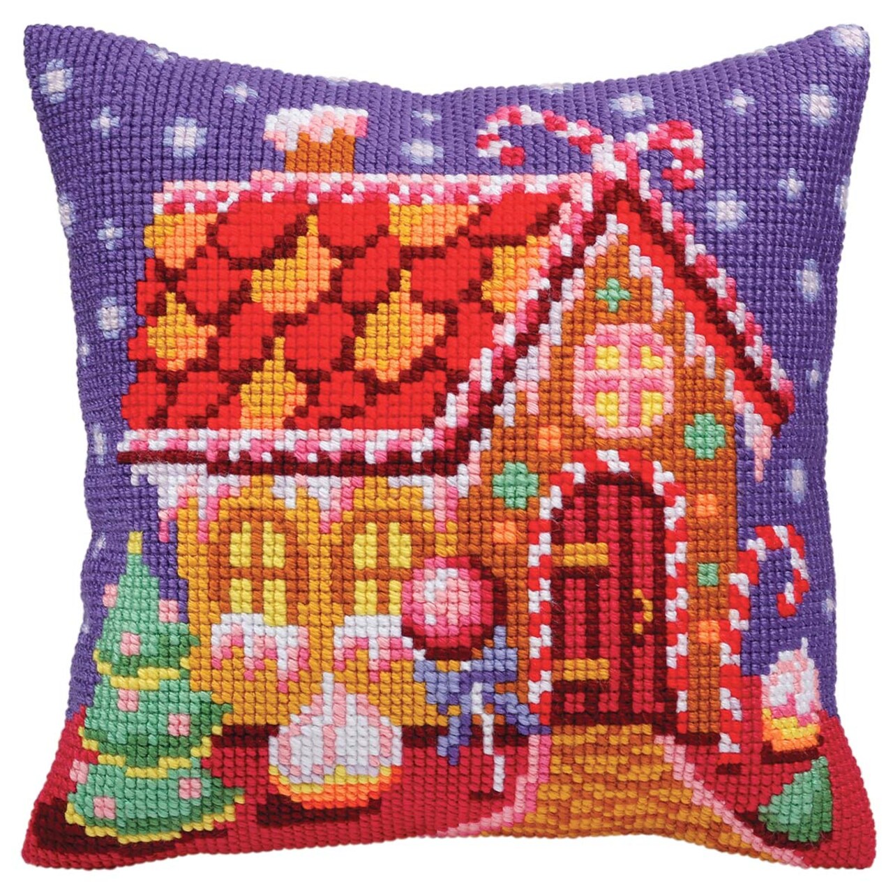 Collection D'Art Gingerbread Lodge Cushion Needlepoint Kit